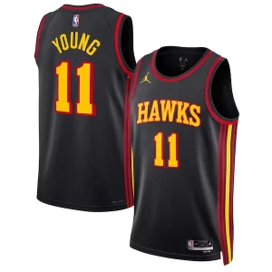 Trae Young Atlanta Hawks Jordan Brand Unisex Swingman Jersey Statement Exquisite Edition Black