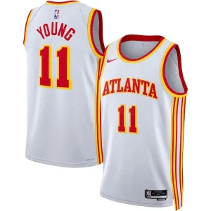 Trae Young Atlanta Hawks Nike Unisex Swingman Jersey Distingué Association Edition White/Red