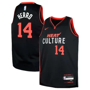Tyler Herro Miami Heat Vibrant Nike Youth Swingman Replica Jersey City Edition Black