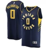 Tyrese Haliburton Indiana Pacers Fast Exquisite Break Replica Jersey Icon Edition Navy