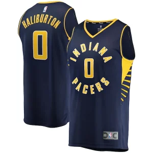 Tyrese Haliburton Indiana Pacers Fast Exquisite Break Replica Jersey Icon Edition Navy
