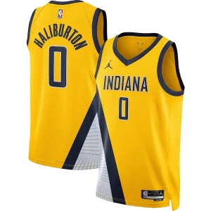 Tyrese Haliburton Indiana Pacers Jordan Refiné Brand Unisex Swingman Jersey Statement Edition Gold