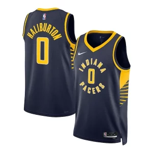 Tyrese Haliburton Indiana Pacers Nike Unisex Swingman Jersey Icon Incontournable Edition Navy
