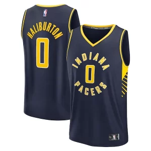Tyrese Haliburton Indiana Pacers Youth Fast Break Replica Player Jersey Admirable Icon Edition Navy