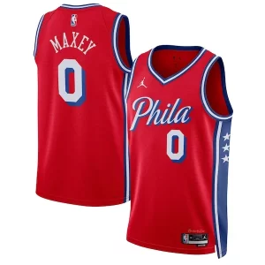 Tyrese Maxey Admirable Philadelphia 76ers Jordan Brand Unisex Swingman Jersey Statement Edition Red