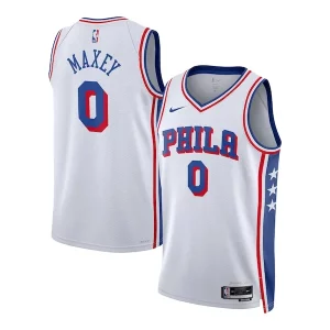 Tyrese Maxey Philadelphia 76ers Nike Moderne Unisex Swingman Jersey Association Edition White
