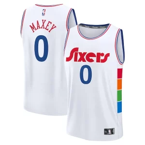 Tyrese Superbe Maxey Philadelphia 76ers 2024/25 Fast Break Player Jersey City Edition White