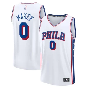 Tyrese Maxey Philadelphia 76ers Youth Fast Break Replica Player Jersey Association Edition White Authentique