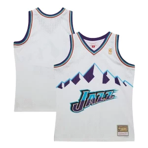 Utah Jazz 1996 97 Hardwood Classics Swingman Jersey Captivant White