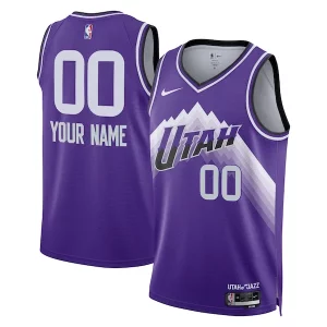 Utah Jazz Gracieux Nike Unisex 2023/24 Custom Swingman Jersey Purple City Edition