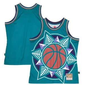 Utah Jazz Hardwood Classics Blown Out Gracieux Fashion Jersey Turquoise