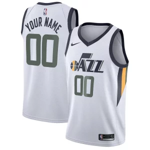 Utah Jazz Nike Swingman Custom Jersey Association Edition White Superbe