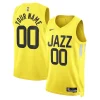 Utah Jazz Nike Unisex Swingman Custom Jersey Élégant Gold Icon Edition