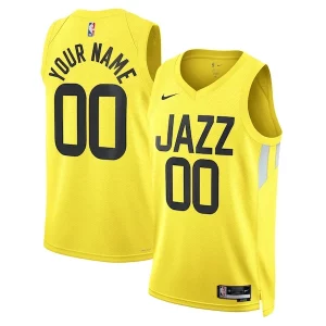 Utah Jazz Nike Unisex Swingman Custom Jersey Élégant Gold Icon Edition