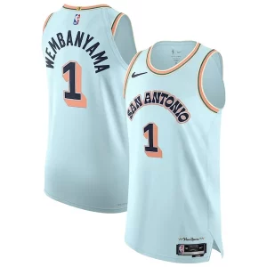 Victor Wembanyama Exceptionnel San Antonio Spurs Nike 2024/25 Authentic Player Jersey City Edition Light Blue