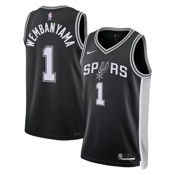 Victor Wembanyama San Antonio Spurs Charming Nike Unisex 2023 NBA Draft First Round Pick Swingman Jersey Icon Edition Black
