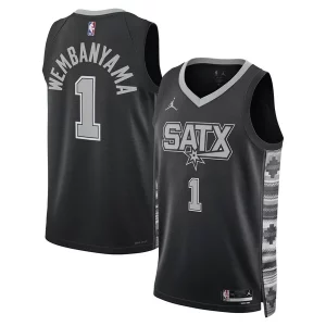 Victor Wembanyama San Antonio Spurs Jordan Brand Unisex Swingman Jersey Statement Edition Black Incontournable