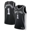 Victor Wembanyama San Antonio Stylish Spurs Nike Unisex 2023 NBA Draft First Round Pick Swingman Jersey Icon Edition Black