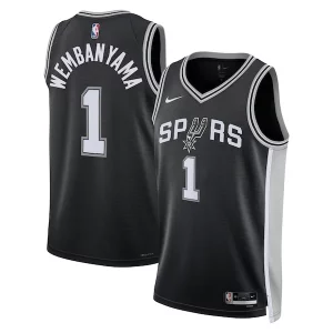 Victor Wembanyama San Antonio Stylish Spurs Nike Unisex 2023 NBA Draft First Round Pick Swingman Jersey Icon Edition Black