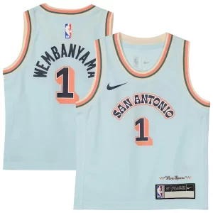 Victor Wembanyama San Antonio Spurs Uniques Nike Preschool 2024/25 Swingman Player Jersey City Edition Light Blue