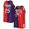 Vince Carter Commémoratif Toronto Raptors Big & Tall Hardwood Classics 1998/99 Split Swingman Jersey Purple/Red