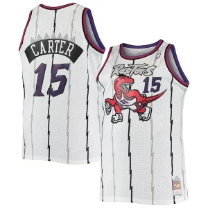 Vince Carter Toronto Raptors 1998/99 Magnifique Big & Tall Hardwood Classics Swingman Jersey White/Purple