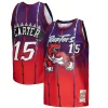 Vince Carter Toronto Raptors Incontournable 1998/99 Hardwood Classics Fadeaway Swingman Player Jersey Red/Purple