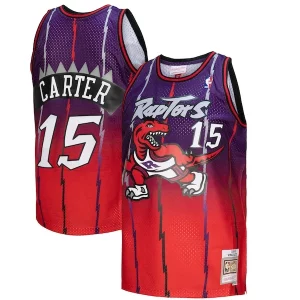 Vince Carter Toronto Raptors Incontournable 1998/99 Hardwood Classics Fadeaway Swingman Player Jersey Red/Purple