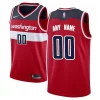 Washington Wizards Nike Luxueux Swingman Custom Jersey Red Icon Edition