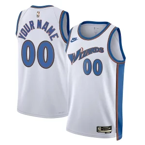 Washington Wizards Nike Unisex 2022/23 Exceptionnel Custom Swingman Jersey Classic Edition White