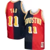 Yao Splendide Ming Houston Rockets Hardwood Classics 2004/05 Split Swingman Jersey Navy/Red