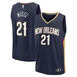 Yves Missi New Orleans Pelicans Youth 2024 Gracieux NBA Draft Fast Break Player Jersey Icon Edition Navy