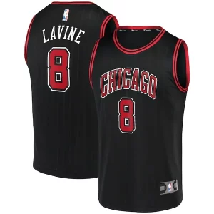 Zach LaVine Chicago Bulls Fast Break Team Replica Authentique Jersey Black Statement Edition