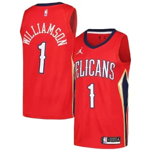 Zion Stylish Williamson New Orleans Pelicans Jordan Brand Swingman Player Jersey Statement Edition Red