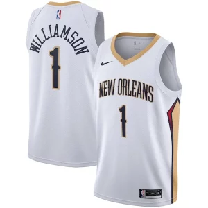 Zion Williamson New Exclusif Orleans Pelicans Nike 2019/2020 Swingman Jersey Association Edition White/Navy