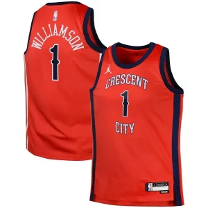 Zion Williamson New Orleans Pelicans Jordan Brand Swingman Jersey Statement Éclatant Red