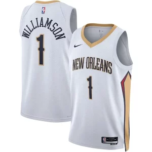 Zion Williamson New Orleans Pelicans Nike Splendide Unisex Swingman Jersey Association Edition White/Navy
