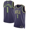 Zion Williamson New Orleans Pelicans Nike Unisex Collectible 2024/25 Swingman Player Jersey City Edition Purple