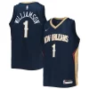Zion Williamson Premium New Orleans Pelicans Nike Youth 2021/22 Diamond Swingman Jersey Icon Edition Navy