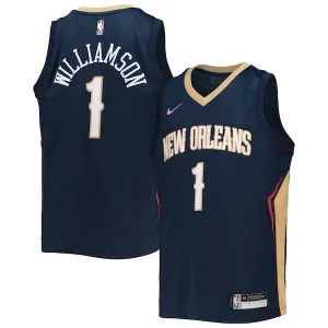 Zion Williamson Premium New Orleans Pelicans Nike Youth 2021/22 Diamond Swingman Jersey Icon Edition Navy