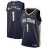 Zion Williamson Unique New Orleans Pelicans Nike 2019 NBA Draft First Round Pick Swingman Jersey Navy Icon Edition/White